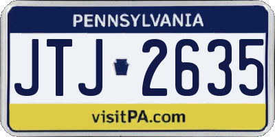 PA license plate JTJ2635
