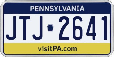 PA license plate JTJ2641