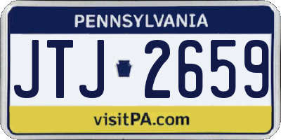 PA license plate JTJ2659