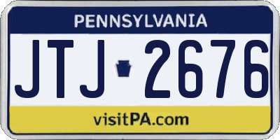 PA license plate JTJ2676