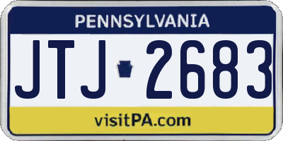 PA license plate JTJ2683