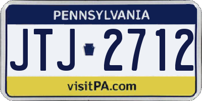 PA license plate JTJ2712