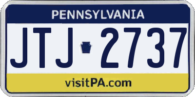 PA license plate JTJ2737