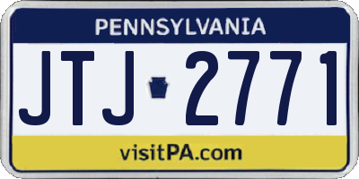 PA license plate JTJ2771