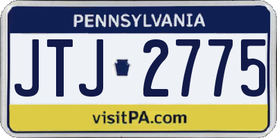 PA license plate JTJ2775