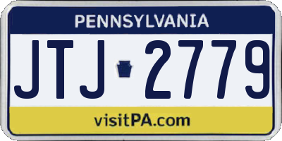 PA license plate JTJ2779