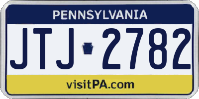 PA license plate JTJ2782