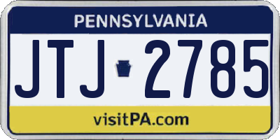 PA license plate JTJ2785