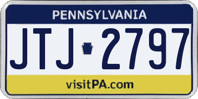 PA license plate JTJ2797