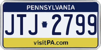 PA license plate JTJ2799
