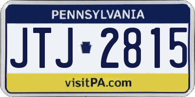 PA license plate JTJ2815