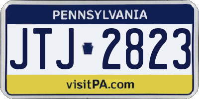 PA license plate JTJ2823