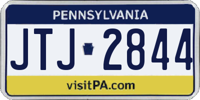 PA license plate JTJ2844