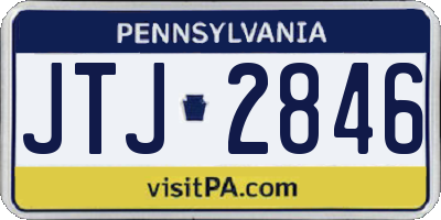 PA license plate JTJ2846