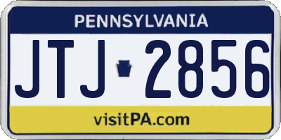 PA license plate JTJ2856