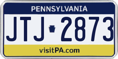 PA license plate JTJ2873