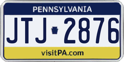 PA license plate JTJ2876