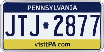 PA license plate JTJ2877