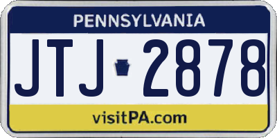 PA license plate JTJ2878
