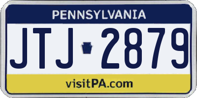 PA license plate JTJ2879