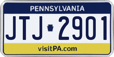 PA license plate JTJ2901