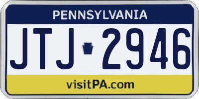 PA license plate JTJ2946