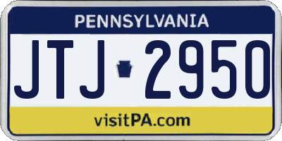 PA license plate JTJ2950