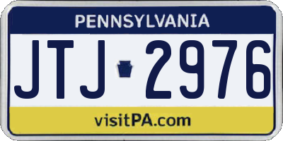 PA license plate JTJ2976