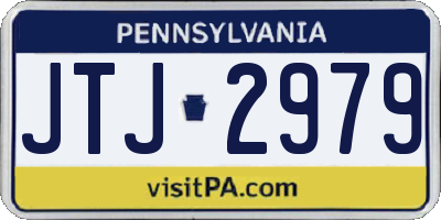 PA license plate JTJ2979