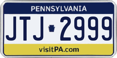 PA license plate JTJ2999