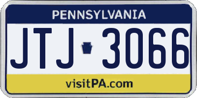 PA license plate JTJ3066