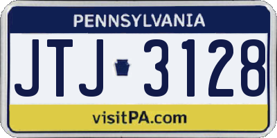 PA license plate JTJ3128