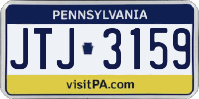 PA license plate JTJ3159