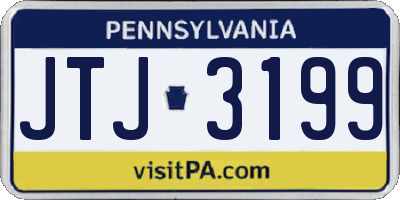 PA license plate JTJ3199