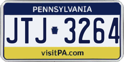 PA license plate JTJ3264