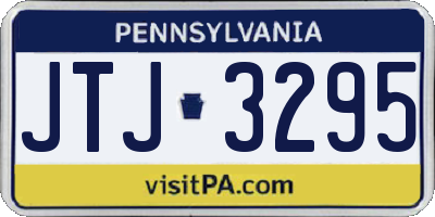PA license plate JTJ3295