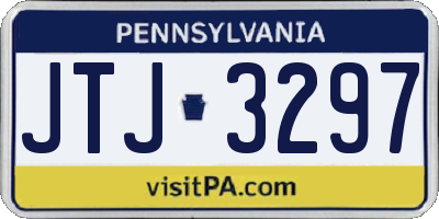 PA license plate JTJ3297