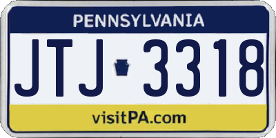 PA license plate JTJ3318
