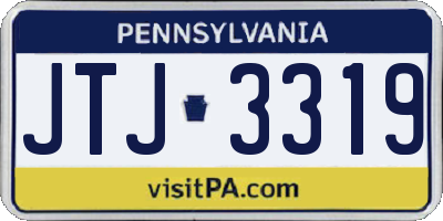 PA license plate JTJ3319