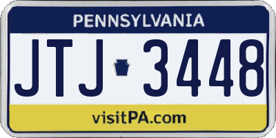 PA license plate JTJ3448