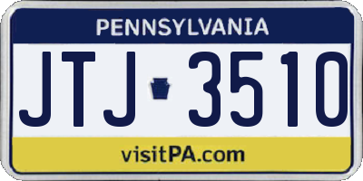 PA license plate JTJ3510