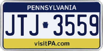 PA license plate JTJ3559