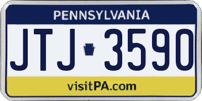 PA license plate JTJ3590