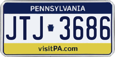 PA license plate JTJ3686