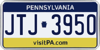 PA license plate JTJ3950