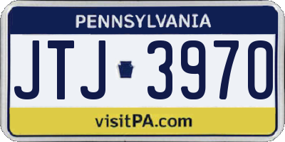 PA license plate JTJ3970