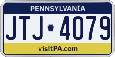 PA license plate JTJ4079