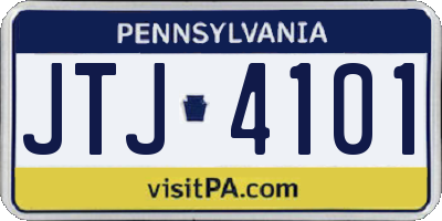 PA license plate JTJ4101