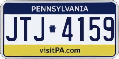 PA license plate JTJ4159