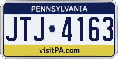 PA license plate JTJ4163